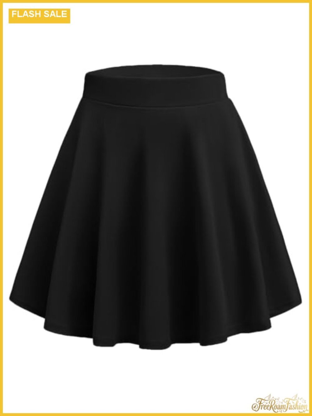 Zeagoo Women's Mini Skater Skirt Stretch High Waist A-Line Party Club